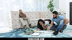 Stepbro Drills Latina Stepsis While Stepdad Naps. Is This Too Risky?