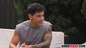 Straight Step Brother Learns Gay Sex From Close Lesson. Bareback Action Included.