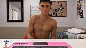 in big city, redhead anime girl explores deepthroat pleasures with cartoon blowjob