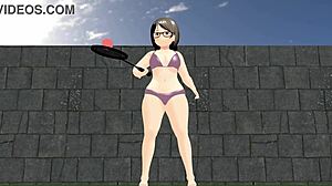 uhh, i think this plump anime girl playin tennis got huge tits... didn’t expect that!