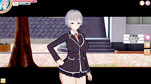 feisty big-breasted jk asami gets tits rubbed and fucked in 3d hentai