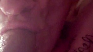 Brittny dives hard for the cash with a raw blowjob cumshot finish