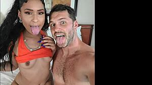 man, this ebony hottie givin me her perfect ass on first date!