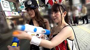 スタイル抜群セクシーくびれポリス&魅惑のマシュマロボディを持つノーパンバニーを捕獲！！最強痴女コンビが乱交ハロウィンパーティーナイトで大騒ぎ！