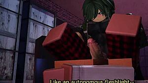 Tied femboy submits to intense cartoon domination