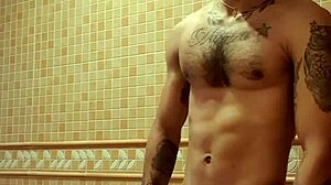 excitement builds after hot shower