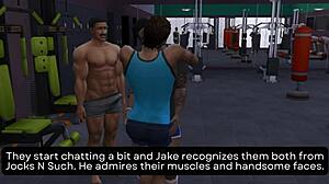 owen and jake casually fuck the new neighbor couple in sims 4 gym scene