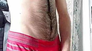 lapijargentina strokes his big cock for a long gay masturbation session