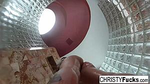 Hot shower bts fun with christy dahlia and ivan