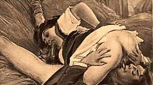 Vintage Erotic Drawings with Retro Cartoon Antique Anime Hentai