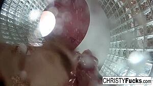 Hot shower bts fun with christy dahlia and ivan