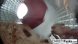 Hot shower bts fun with christy dahlia and ivan