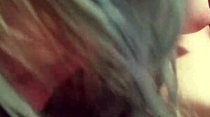 Blue-haired girl provides detailed long blowjob with specific techniques