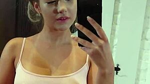 I love watching Mia Piper masturbate by the mirror