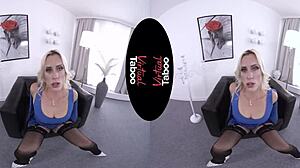 Virtual Taboo Blonde’s Big Ass Masturbates at Office