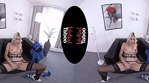 Virtual Taboo Blonde’s Big Ass Masturbates at Office