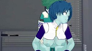 Toru Hagakure and Kaoruko Awata Bubble Girl with Izuku Midoriya in Intense Creampie Action from My Hero Academia Hentai