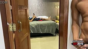 Straight cousin masturbating, I help relieve him