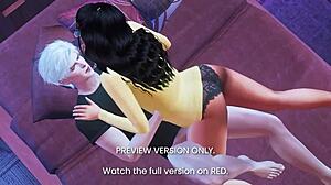 naughty 3d hentai sex preview with playful hearts 😍