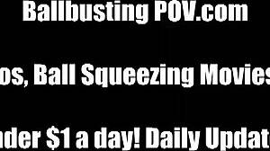 Bound In Bondage, She Delivers Savage Ball Kicking In POV!