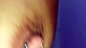 Desperate wife in stockings craves BDSM oral and pussy orgasm