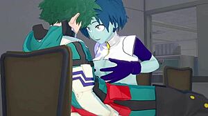 Toru Hagakure and Kaoruko Awata Bubble Girl with Izuku Midoriya in Intense Creampie Action from My Hero Academia Hentai