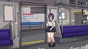 Teen Hentai Girl Rides and Gropes in Erotic Train Game