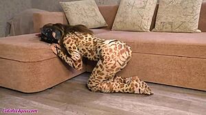 girlfriend gives a sensual blowjob then passionate fucking in cowgirl position ending with cumshot