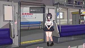 Teen Hentai Girl Rides and Gropes in Erotic Train Game
