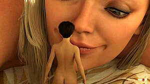 Good morning animation with tall huge 3d fetish figures waking up early