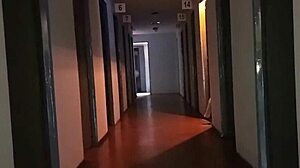 Intense public sex in night club