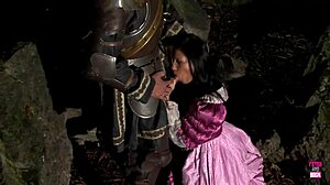 Knight Takes Hot Brunette Outdoors for Doggy and Cowgirl Action Under the Stars. They Go All Night!