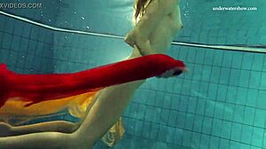 Nastya casually strips down, revealing her hot naked body by the pool. She’s all about that outdoor tease!