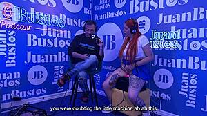 Wow, Andrea Pardo cums five times straight on a sex machine podcast!