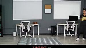 Gorgeous Nina Shows Businessman Evan the Wet Joys of Nuru Massage!