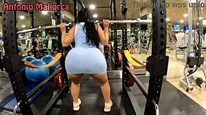 wanna see this huge-ass brazilian slut pounded at gym?