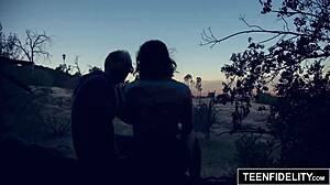 Teenfidelity Keisha Grey gets outdoor creampie in wild adventure