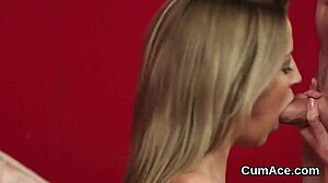 dude, this flirty beauty just took a huge cum load on her face