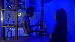 Sucked Bartender Hisak Deliciously at Bar
