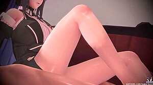 nerissa ravencroft bent over in pov doggystyle with big tits and footjob