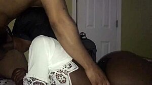 ebony bubble butt gets face fucked in ghetto spitting facial