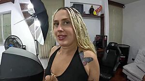 Behind The Scenes: Gabriela Aguiar's First Shaved Pussy In Lingerie!