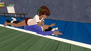 French Amateur In Satin Lingerie Rims And Blows In Pov