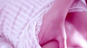 Stunning redhead gives artistic blowjob