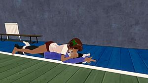 French Amateur In Satin Lingerie Rims And Blows In Pov