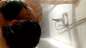 WATCH HER TAKE CUM IN MOUTH UNDER SHOWER!!