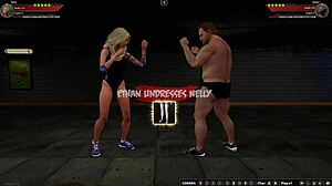 Nelly wrestles Ethan in naked fight turning to rough anal sex