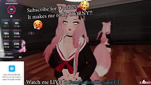 Descriptive Curvy Kanako Catgirl Vtuber Moans and Squirts in Anal BDSM Show