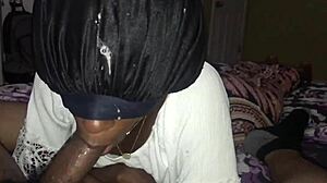 ebony bubble butt gets face fucked in ghetto spitting facial