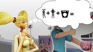 Two Busty Lesbians Use Double Dildo In Public Store Uncensored